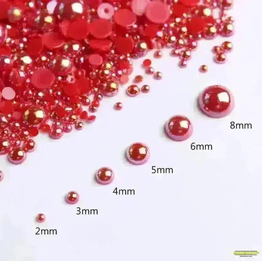 100pcs 3D Gothic Design Nail Pearl Charm - Dynamic Dark Artwork for DIY Nail Art