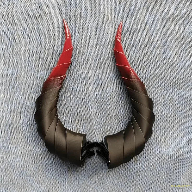 10/14/17cm Gradient Devil Horns Cosplay Horns Head Clip Headwear Hairwear Cosplay Props Accessories