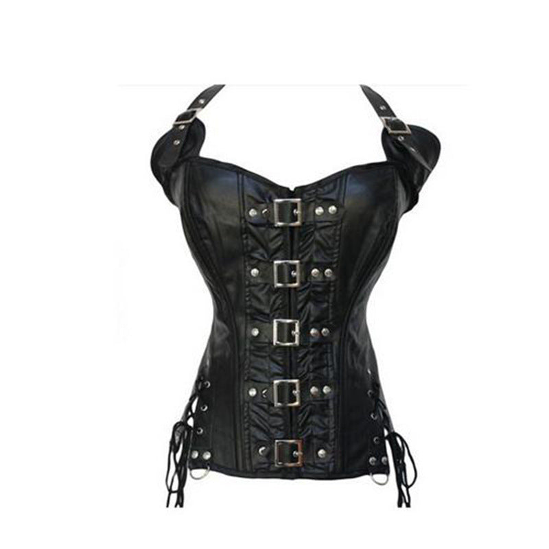 Punk PU corset leather halter corset - Maramalive™