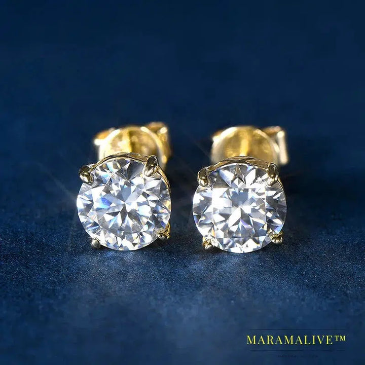 14k Moissanite Stud Earrings - Luxurious & Affordable Sparkle