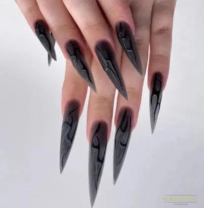 24pcs Halloween 3D False Nails - Mysterious Gothic Fidelity Nail Art