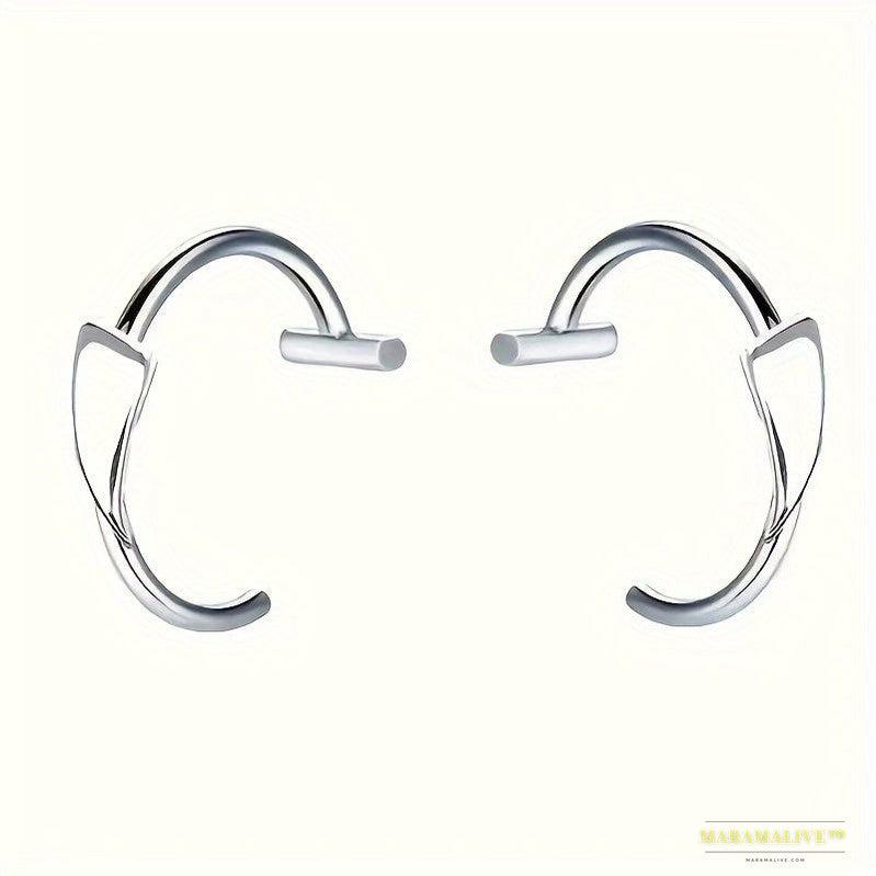 2pcs Stainless Steel Hip-Hop Style Fake Lip Rings, Clip-On - Perfect for Everyday & Parties, Ideal for Costume & Cosplay