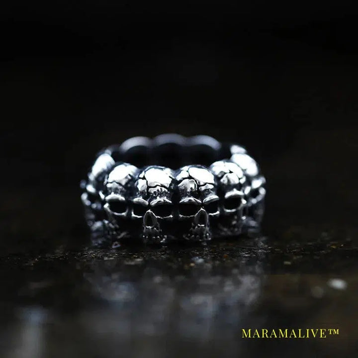 316L Stainless Steel Ring Top Quality Punk Skull Ring Vintage Skull Fashion Jewelry