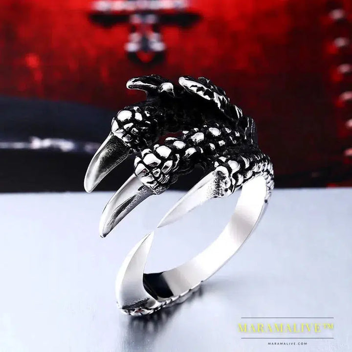 316L Stainless Steel ring Dragon Claw Ring for Men Fashion Jewelry Biker Trendy