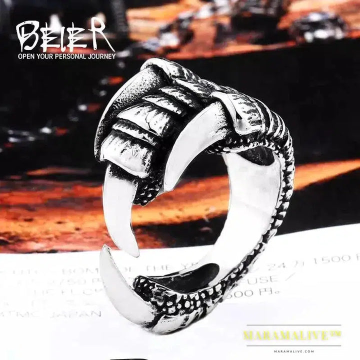 316L Stainless Steel ring Dragon Claw Ring for Men Fashion Jewelry Biker Trendy