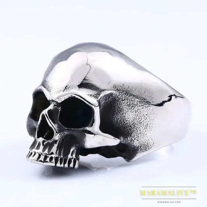 316L stainless steel Vintage skull men's ring punk party rock high quality jewelry gift