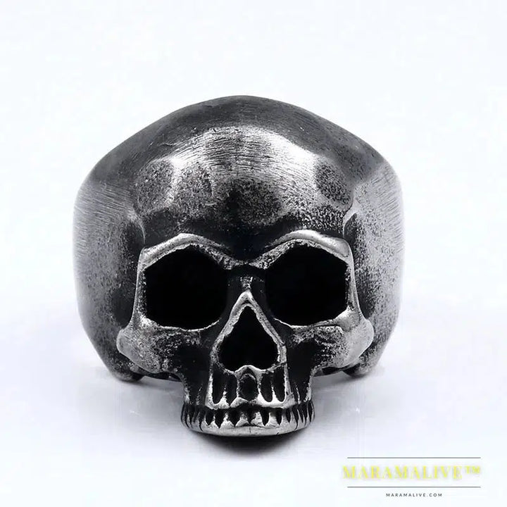 316L stainless steel Vintage skull men's ring punk party rock high quality jewelry gift