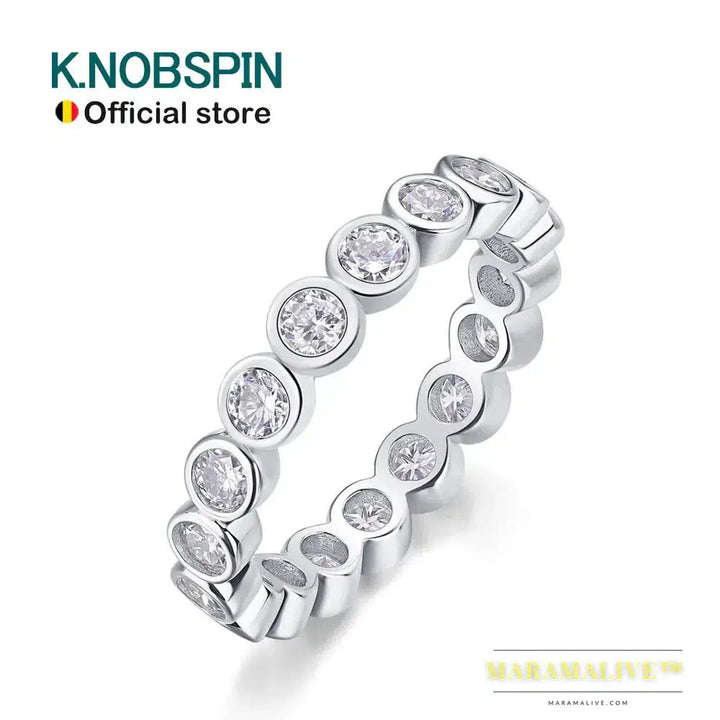 3mm Round Moissanite Ring s925 Sterling Sliver Plated 18k White Gold Fine Jewelry Wedding Engagement Rings For Women