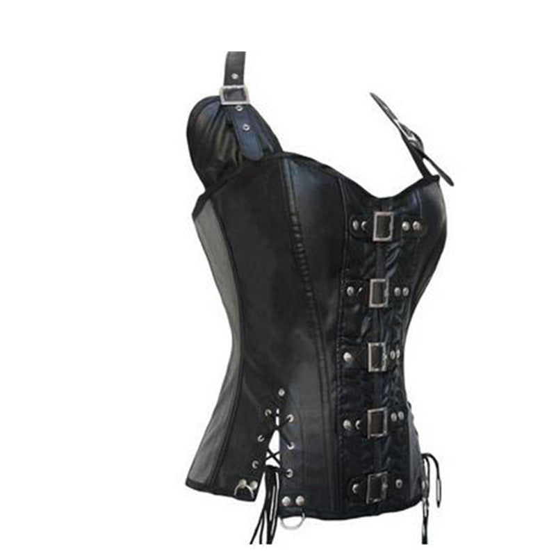 Punk PU corset leather halter corset - Maramalive™