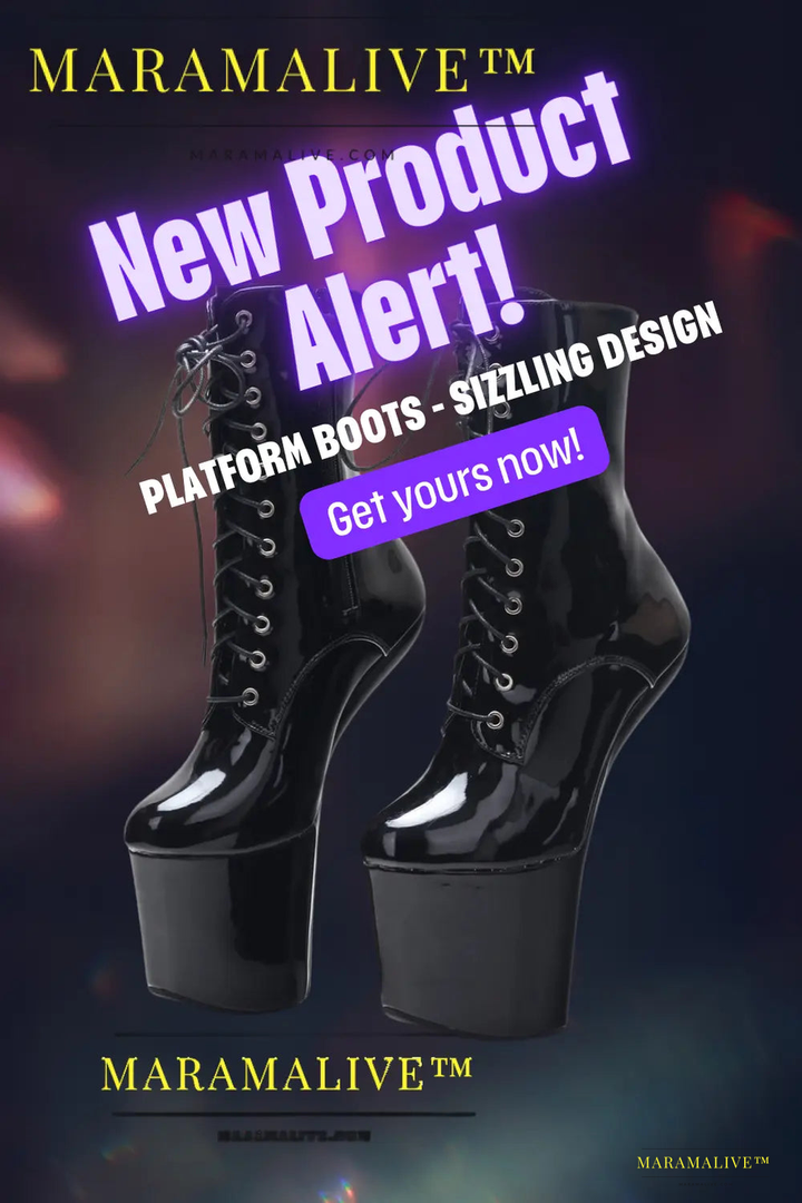 8-Inch High Heelless Pole Dance Platform Boots - Sizzling Exotic Design