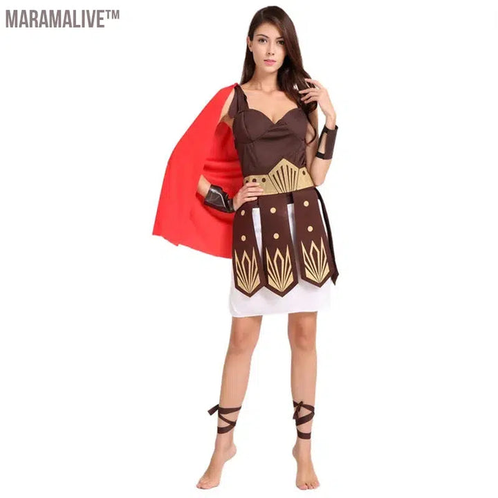 Adult Men Greek Roman Warrior Gladiator Costume Knight Julius Caesar Costumes Halloween Carnival Mardi Gras Fancy Dress Umorden