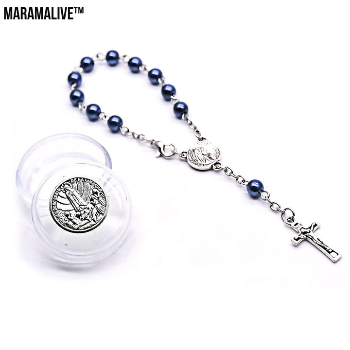 Alloy Cross Bracelet Rosary Prayer Beads