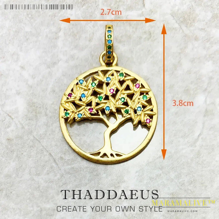 Amulet Magical Lucky Symbol Element Butterfly Nature Tree Dragonfly Cross Pendant Jewelry 925 Sterling Silver Gift For Men Women