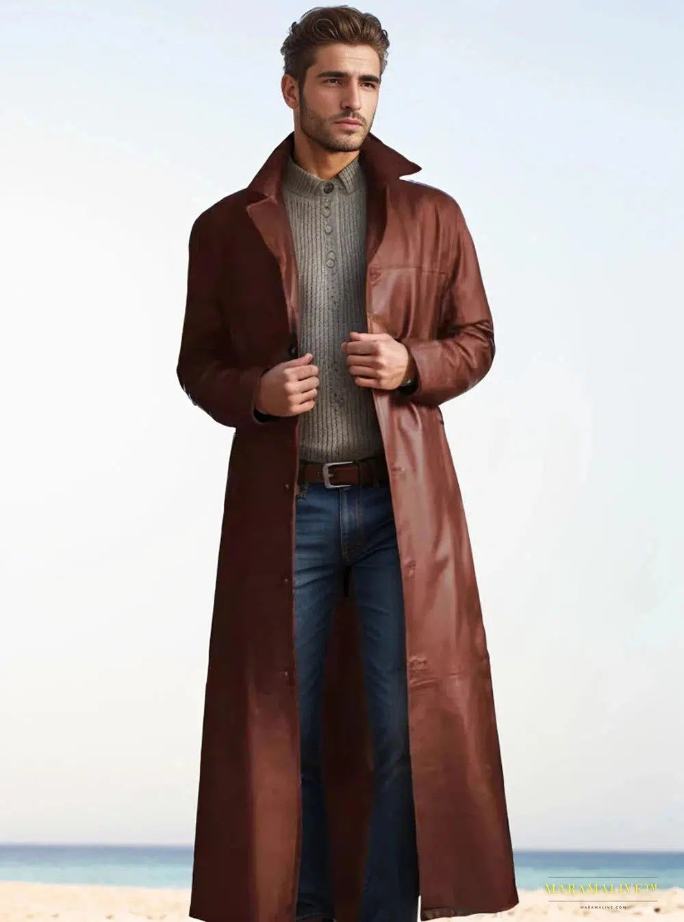 Autumn Exclusive: Stunning Men's Solid Color Leather Jacket - Vibrant Fashion Appeal