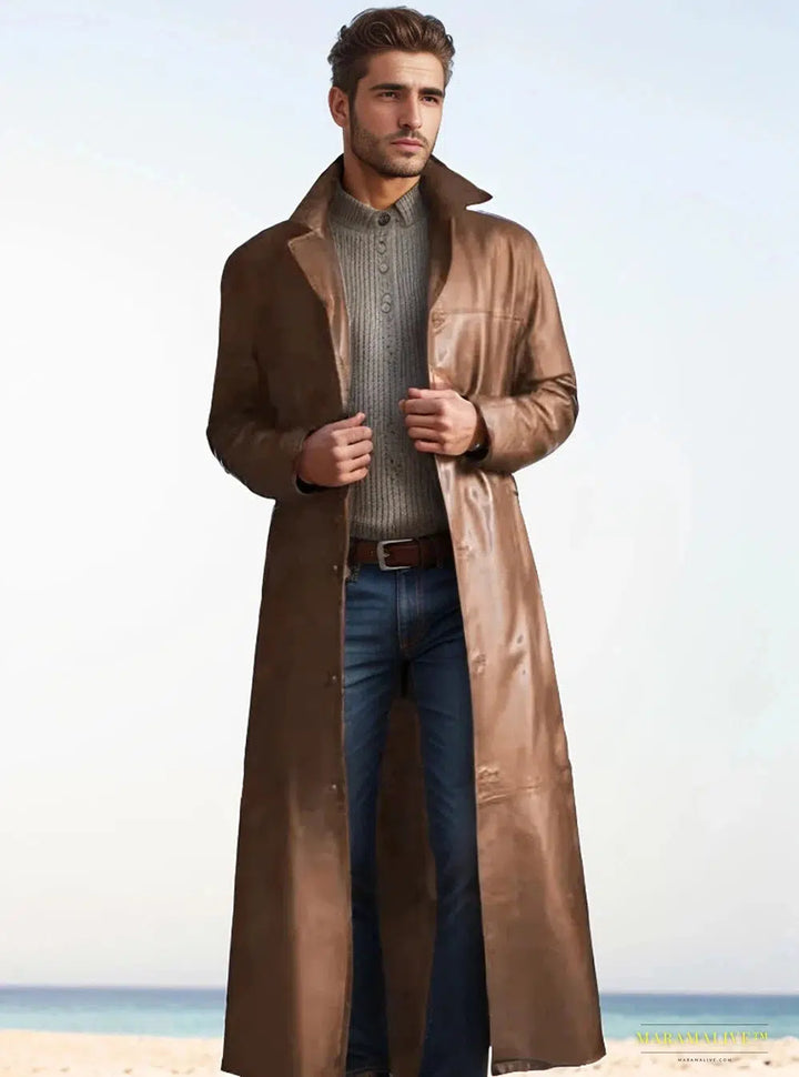 Autumn Exclusive: Stunning Men's Solid Color Leather Jacket - Vibrant Fashion Appeal