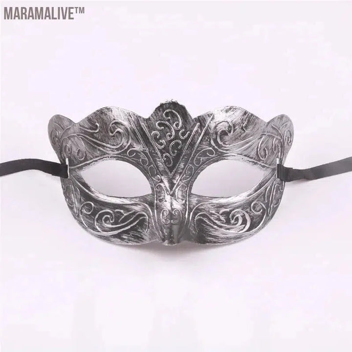 Black Gold Skull Metal Mask Halloween Rhinestone Half Face Venetian Masquerade Men White Women Skull Filigree Party Mask