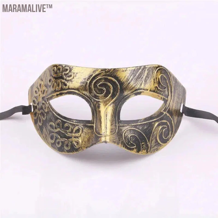 Black Gold Skull Metal Mask Halloween Rhinestone Half Face Venetian Masquerade Men White Women Skull Filigree Party Mask