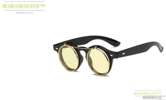 Black Retro SteamPunk Sunglasses