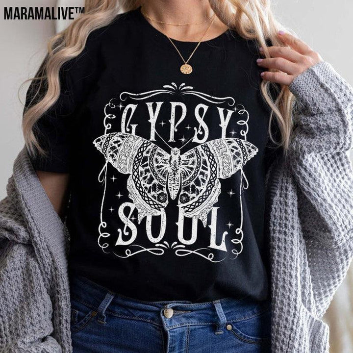 Bohemian Gypsy Soul Tee - Butterfly Loose T-shirt