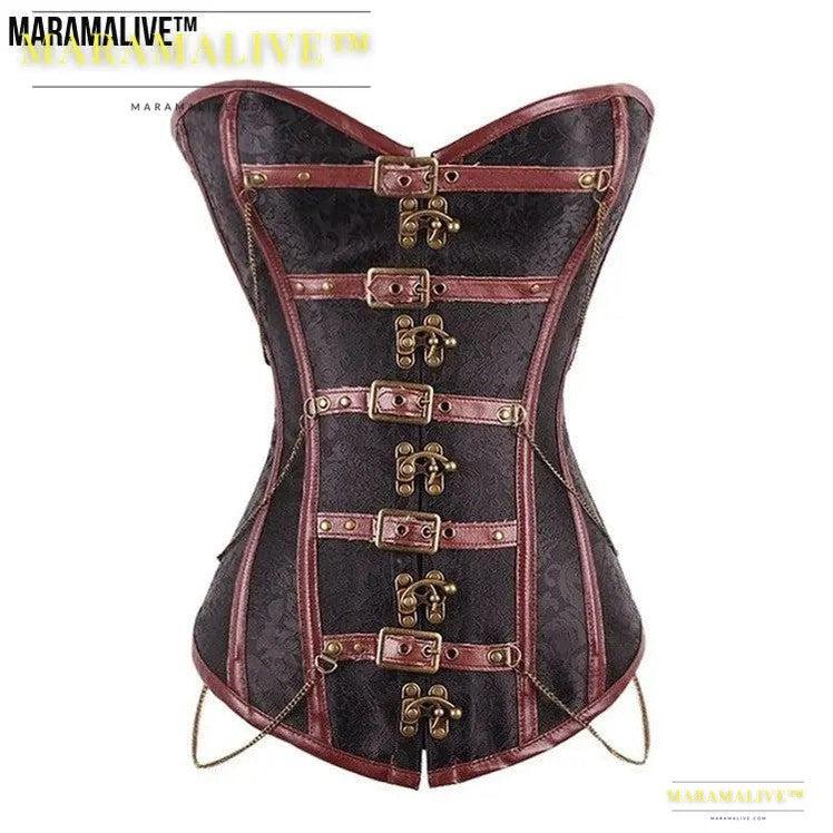 Brown Gothic Corset Court - Brown Corset Fashion