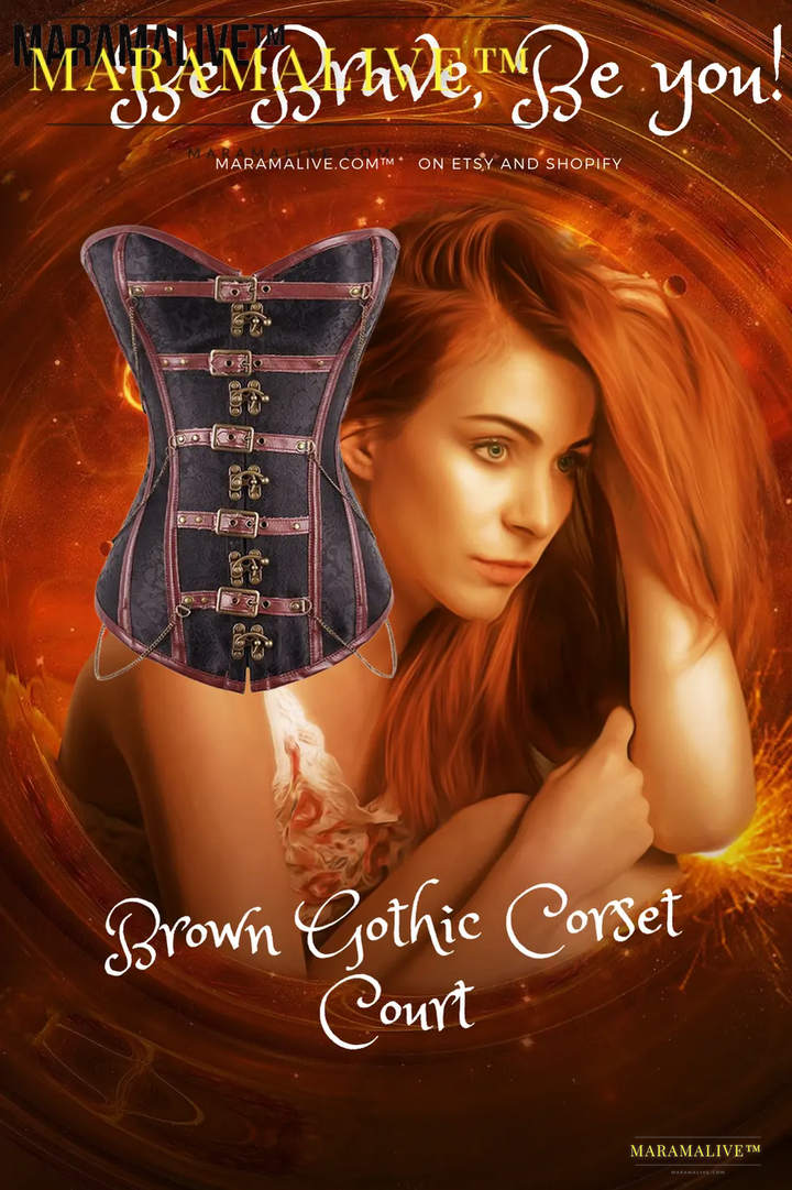 Brown Gothic Corset Court - Brown Corset Fashion