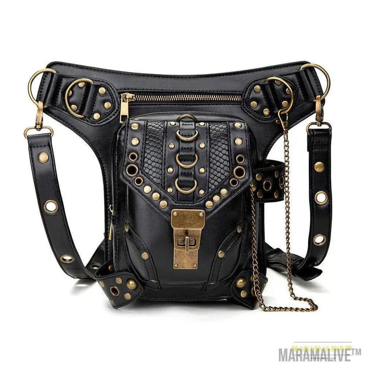 Chain Bag Female Small Bag Steampunk Retro Locomotive Bag Lady Shoulder Messenger Bag Female Waist