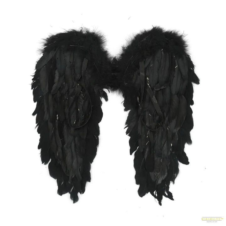 Children Adult Angel Devil White Black Feather Wings Fallen Angel Cosplay Little Wings Halloween Carnival Birthday Party Costume