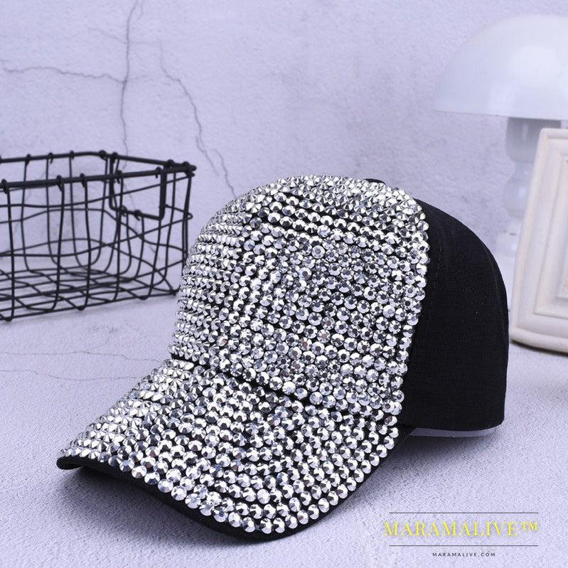 Colorful diamond-studded summer baseball cap