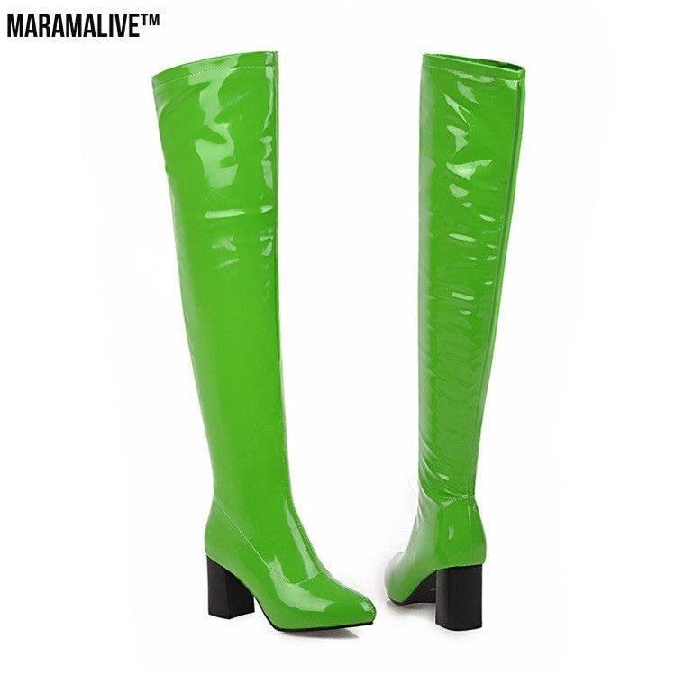 Comfortable And Casual, Thick High-Heeled Long Tube