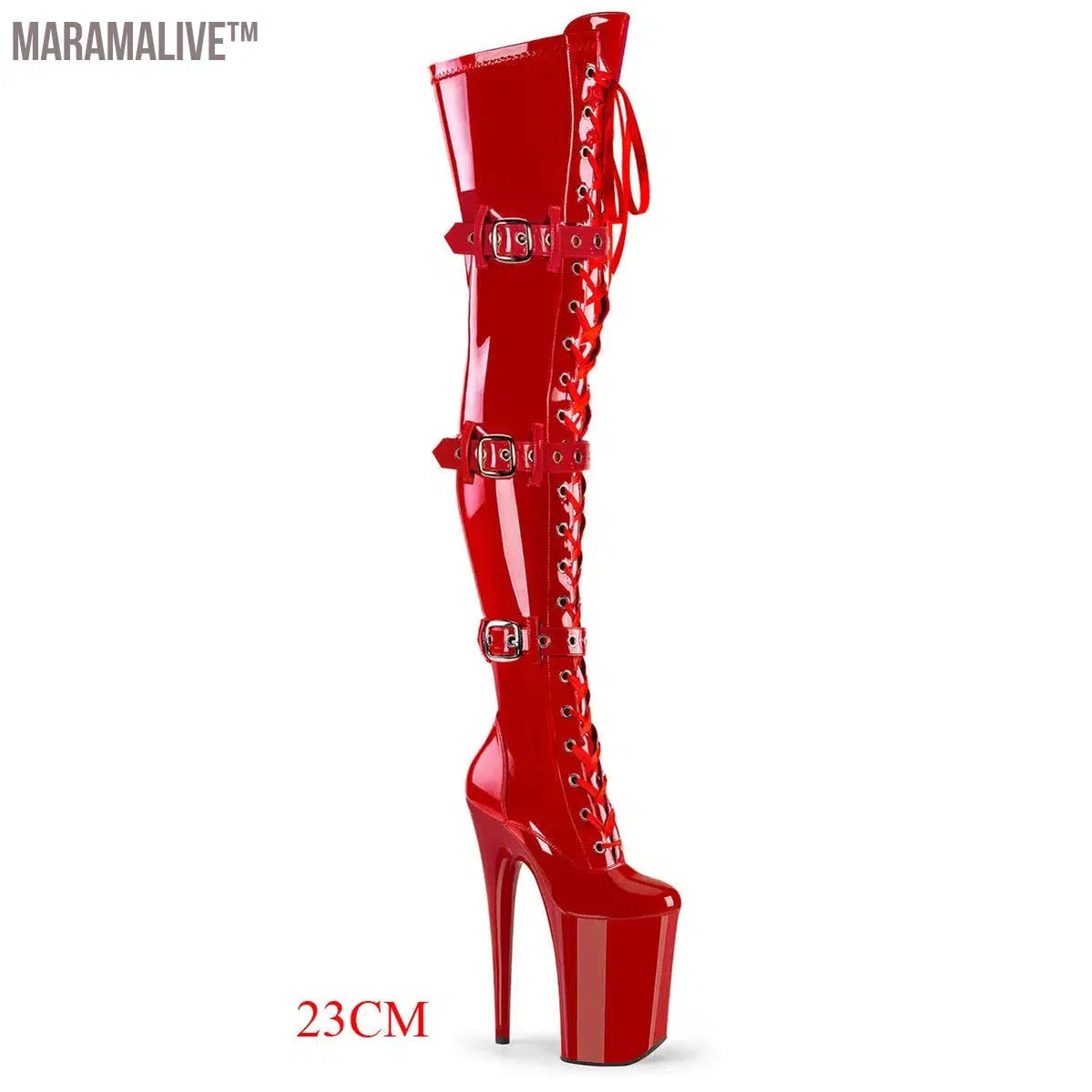 Cool Black stylish 15-23cm heels, pole dancing performance/modeling boots, sexy over-the-knee boots