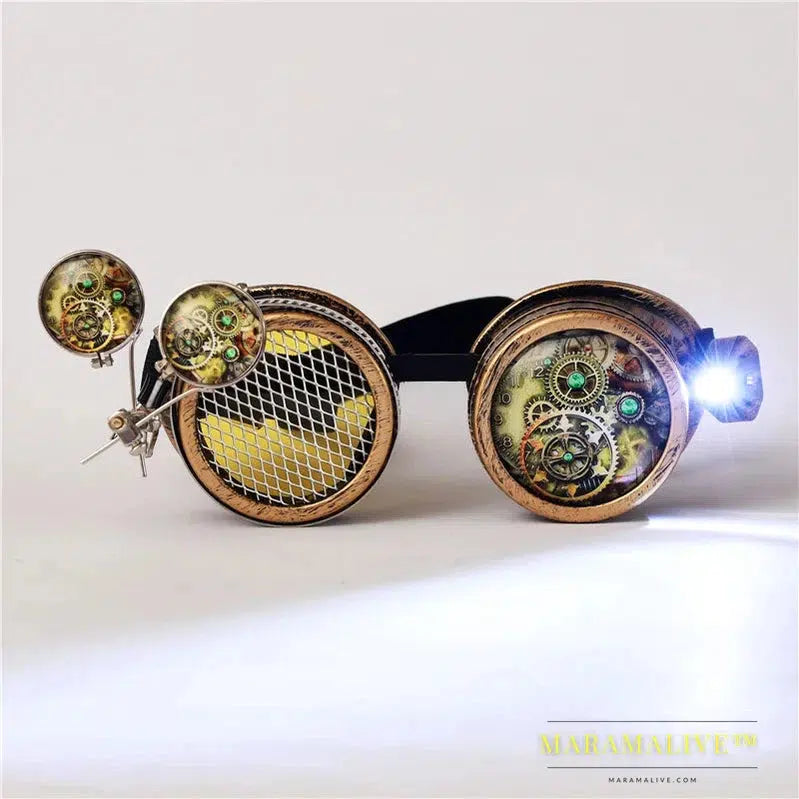 Cosplay Vintage Rivet Steampunk Goggles Glasses Welding Gothic Freeshipping&Wholesale