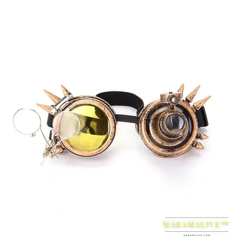 Cosplay Vintage Rivet Steampunk Goggles Glasses Welding Gothic Freeshipping&Wholesale