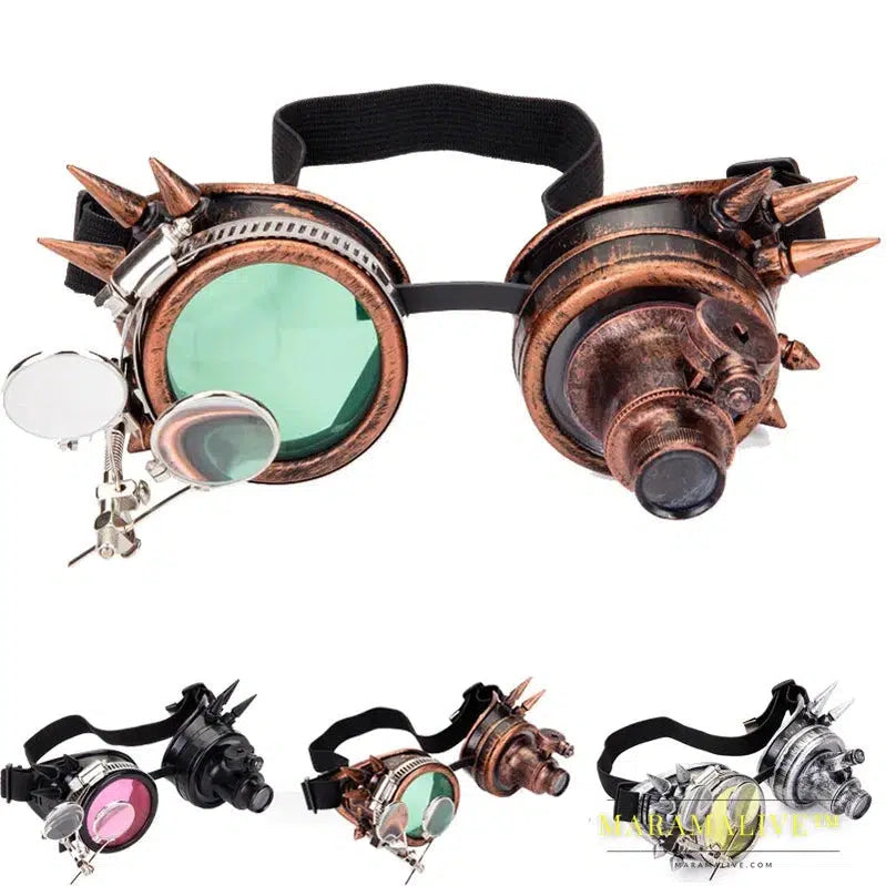 Cosplay Vintage Rivet Steampunk Goggles Glasses Welding Gothic Freeshipping&Wholesale