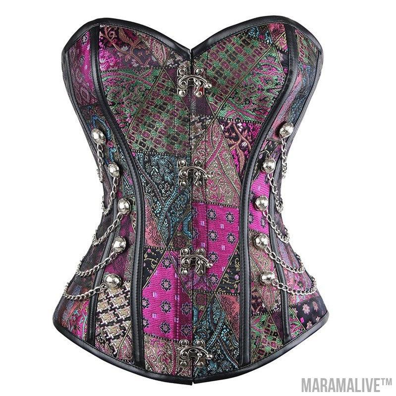 Court Corset Steel Rib Punk Corset