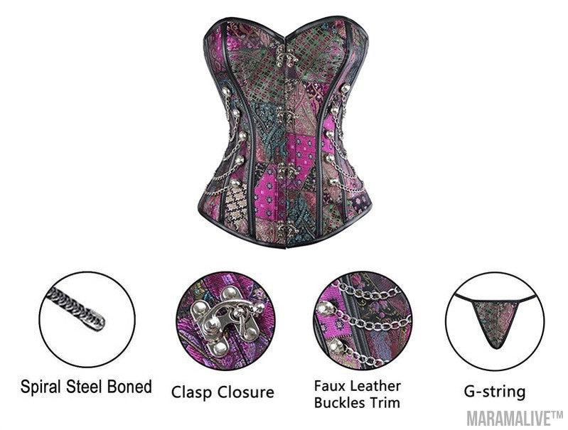 Court Corset Steel Rib Punk Corset