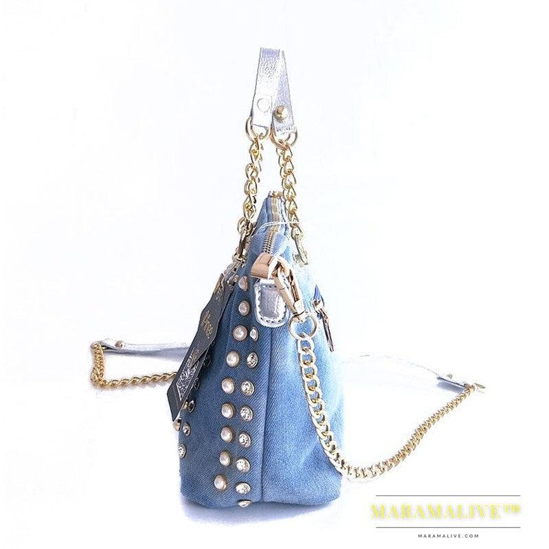 Cowgirl Diamond-studded One-shoulder Messenger Handbag