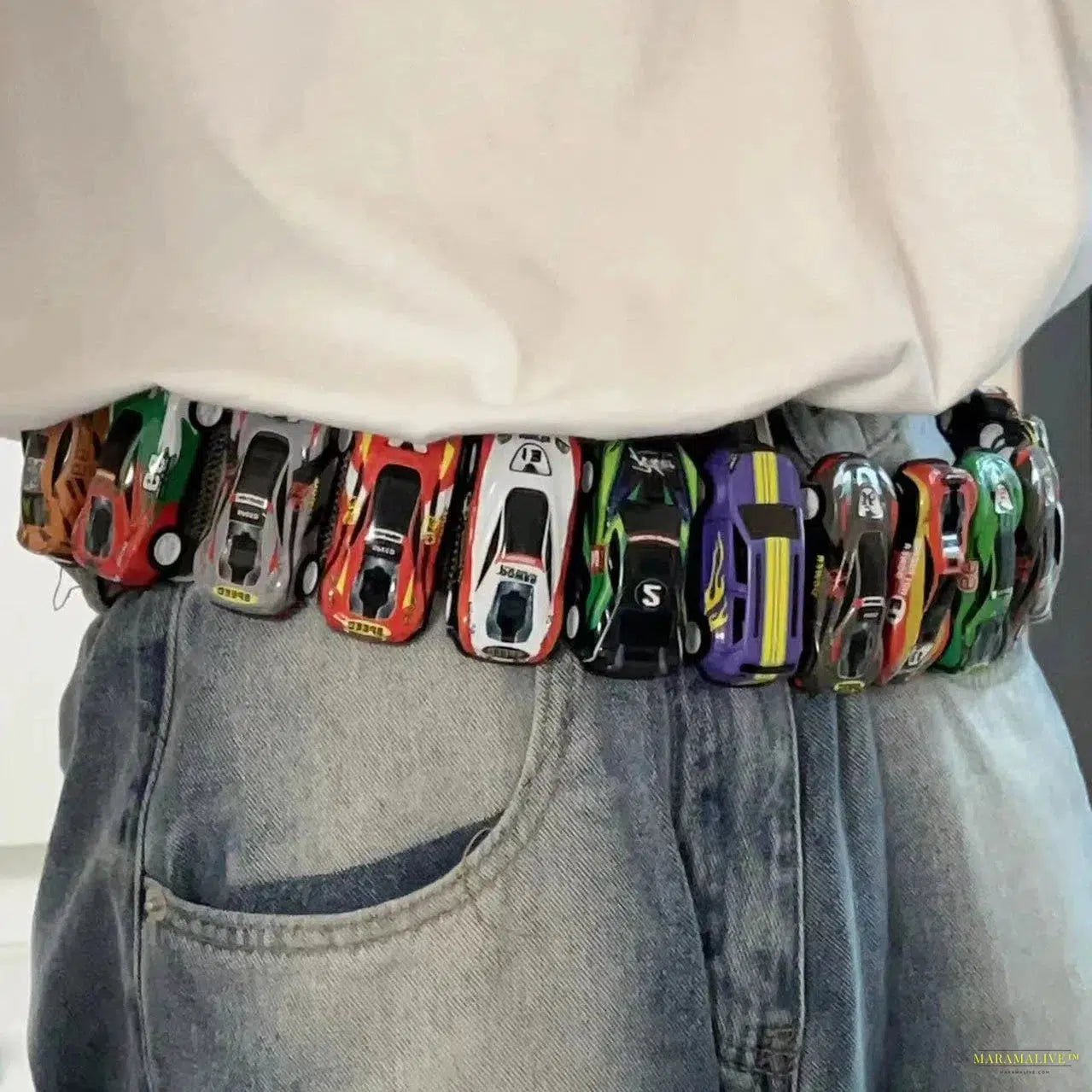 Creative Racing Model Belt Y2k Streetwear 18pcs Cars Model Decorative Belt For Men Women Clothes Accessories Maramalive™