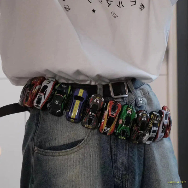 Creative Racing Model Belt Y2k Streetwear 18pcs Cars Model Decorative Belt For Men Women Clothes Accessories Maramalive™