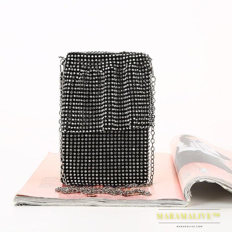 Creative Rhinestone Clutch Vertical Style Ladies