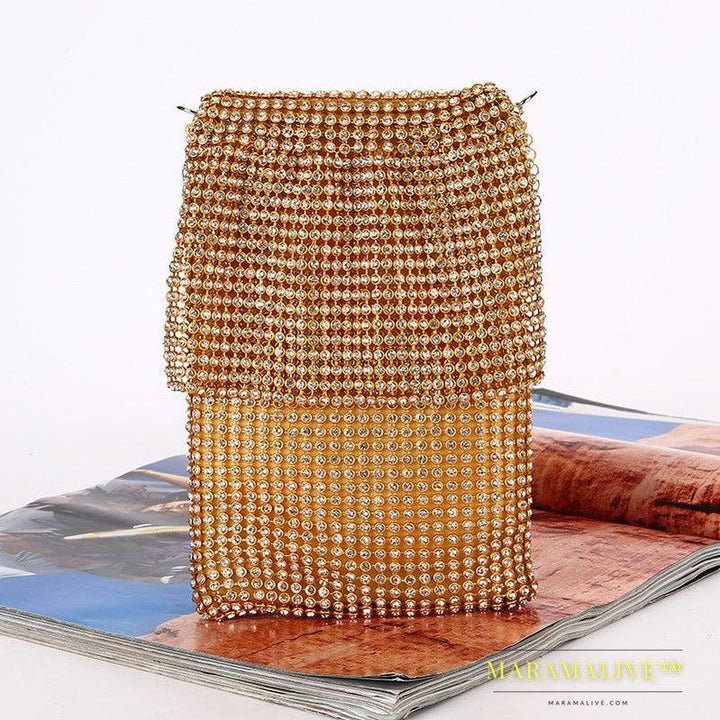 Creative Rhinestone Clutch Vertical Style Ladies