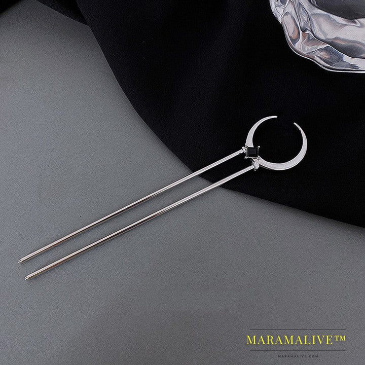 Crescent Metal U-shaped Hair Pin Simple Modern