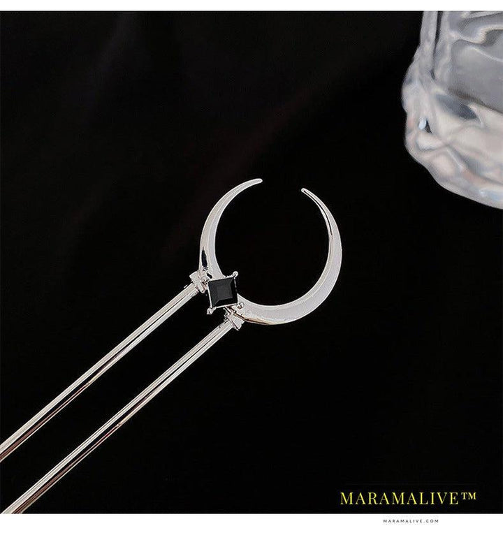 Crescent Metal U-shaped Hair Pin Simple Modern