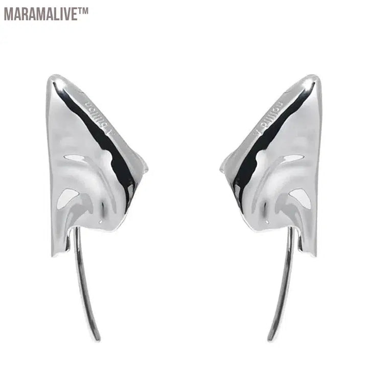 Cyberpunk Elf Ear Prop Mechanical Metal Ear Clip Popular Punk Unisex Earwear Masquerade Party Jewelry Accessories