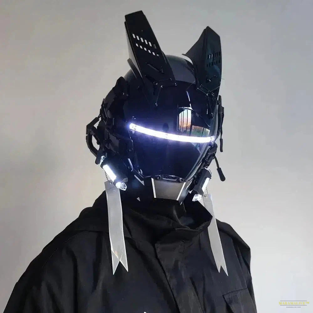 Cyberpunk LED Festival Mask - Steampunk Halloween/Christmas Cosplay Helmet - Unique Unisex Party Gift