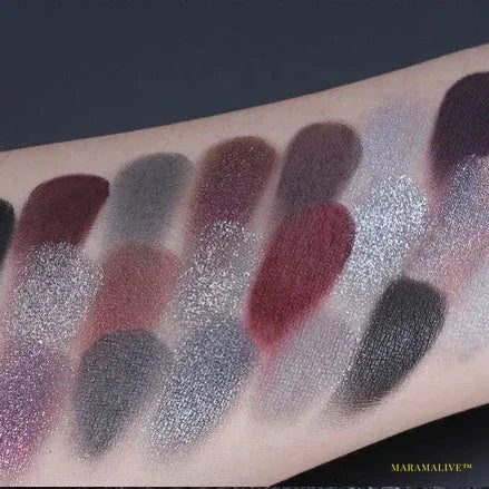 Dark Gothic Eye Shadow Palette - Pearlescent Matte with Fine Sparkles & Mysterious Strobes