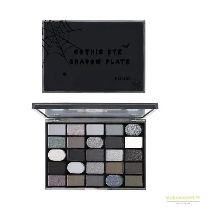 Dark Gothic Eye Shadow Palette - Pearlescent Matte with Fine Sparkles & Mysterious Strobes