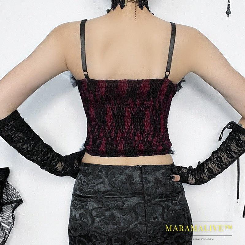 Dark gothic lace camisole | Dark romantic lace top