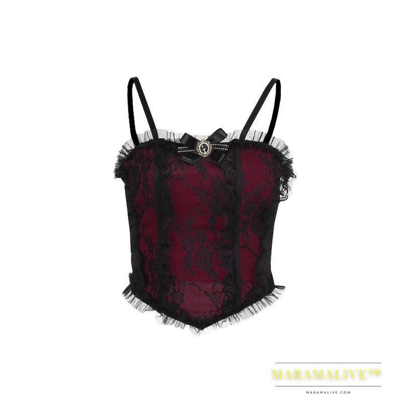 Dark gothic lace camisole | Dark romantic lace top