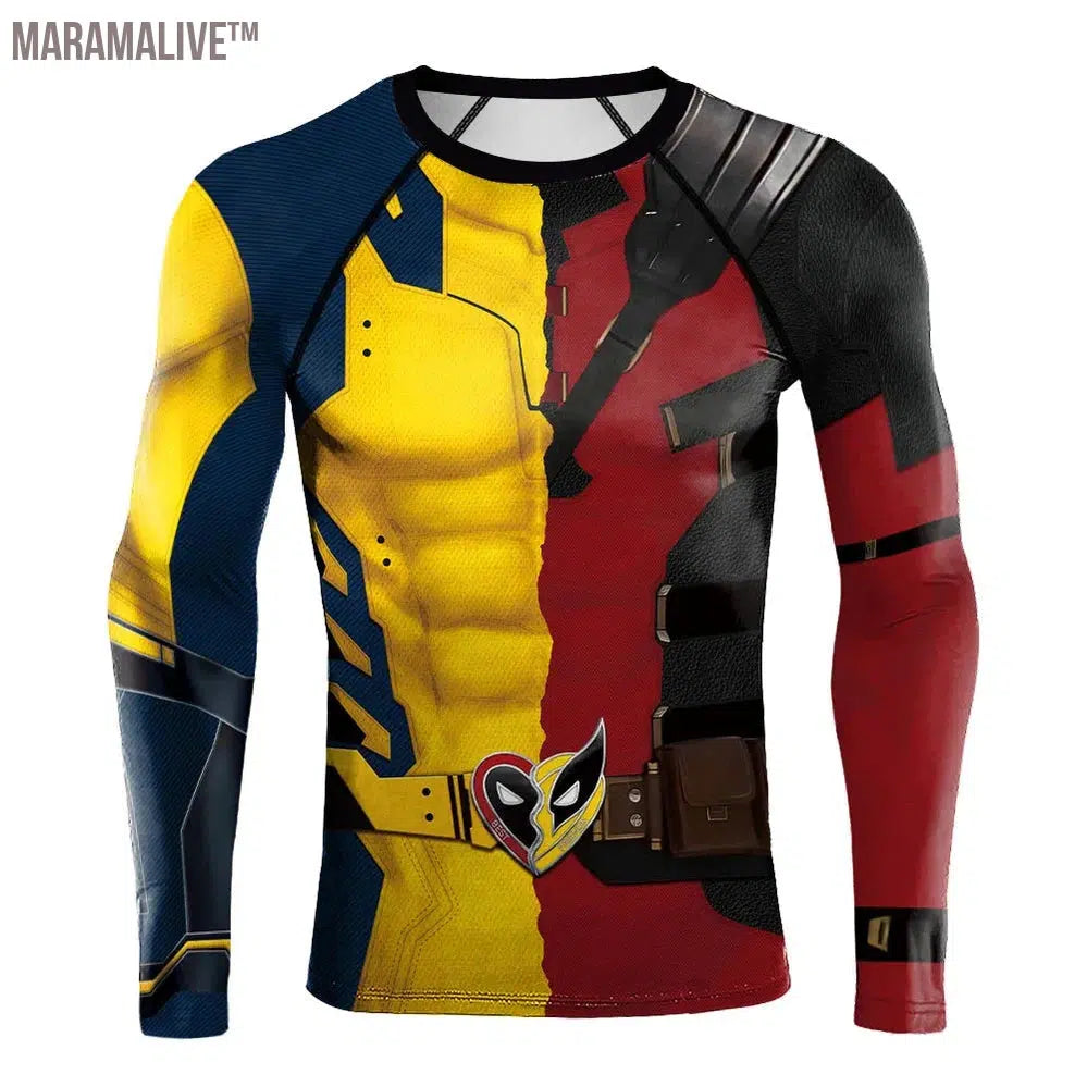 Deadpool Cosplay Wolverine Cosplay Superhero Printed Vest Comic Compression Workout Bodybuilding Tank Tops