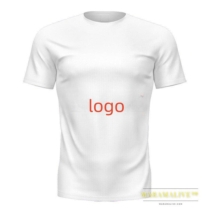 Design Logo3D Digital Printing Men's T-shirt Round Neck Short Sleeve